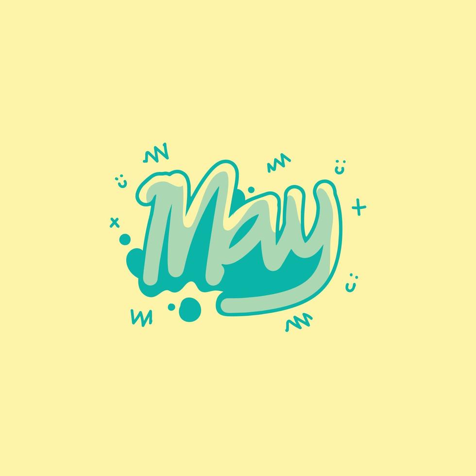letter may in subtle colors to decorate your calendar. free vector