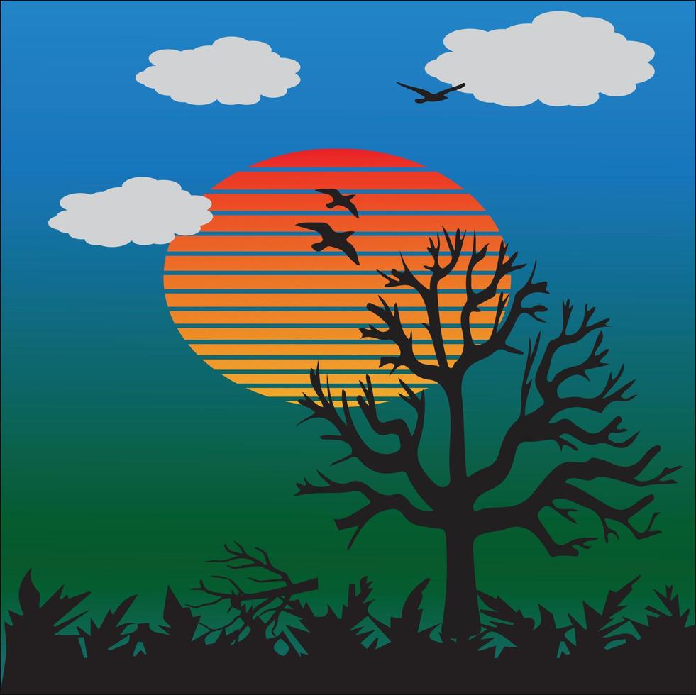 Nature T shirt Design vector