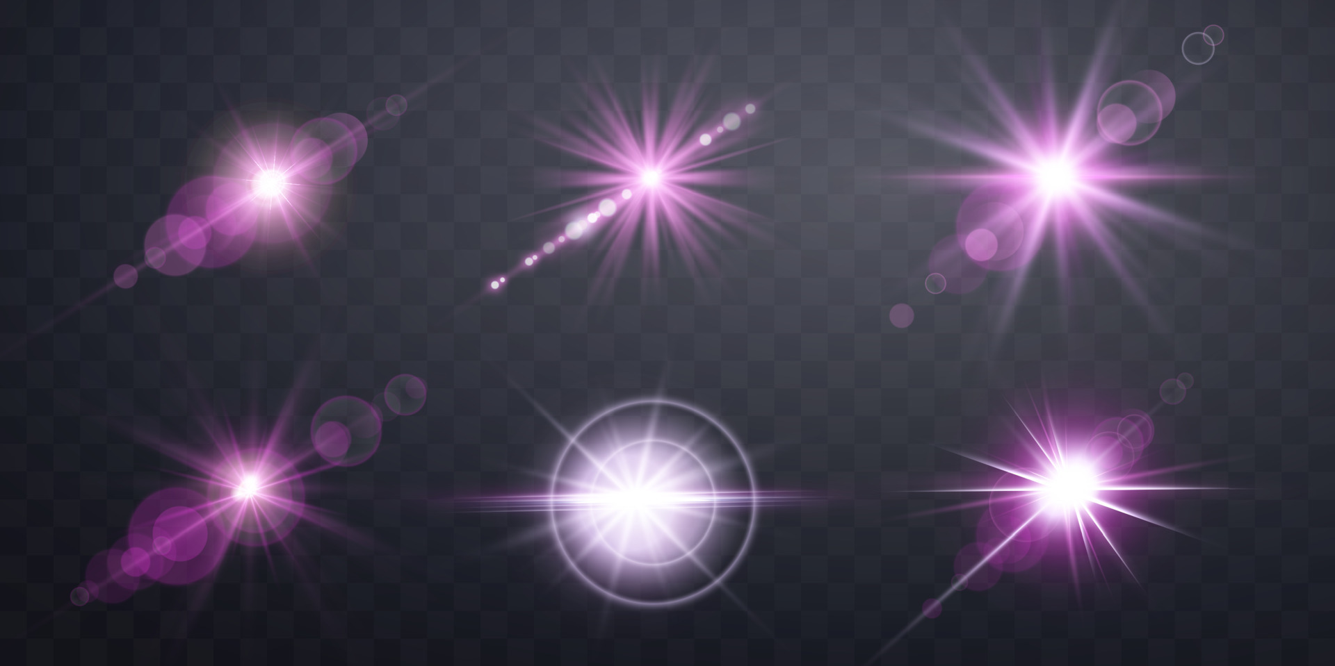 Pink lens flares set. 8327450 Vector Art at Vecteezy
