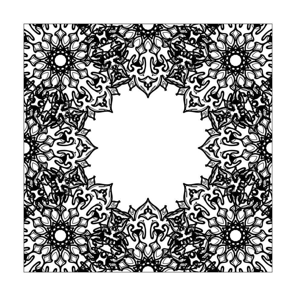 Hand drawn mandala. decoration in ethnic oriental  doodle ornament. vector