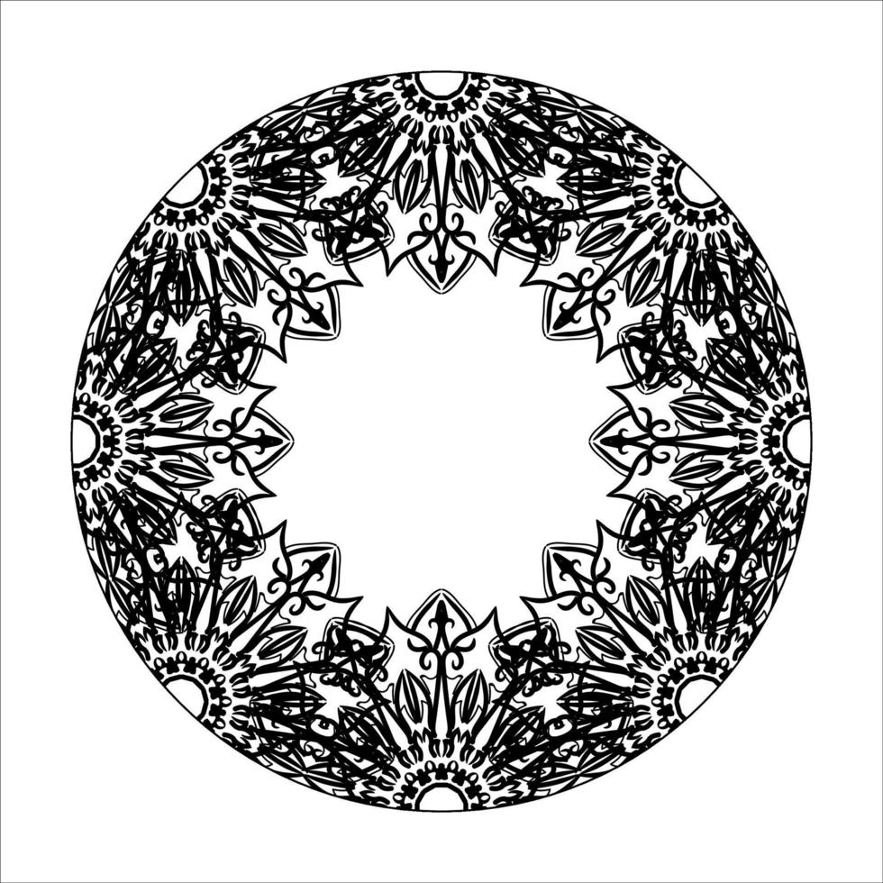 Hand drawn mandala. decoration in ethnic oriental  doodle ornament. vector