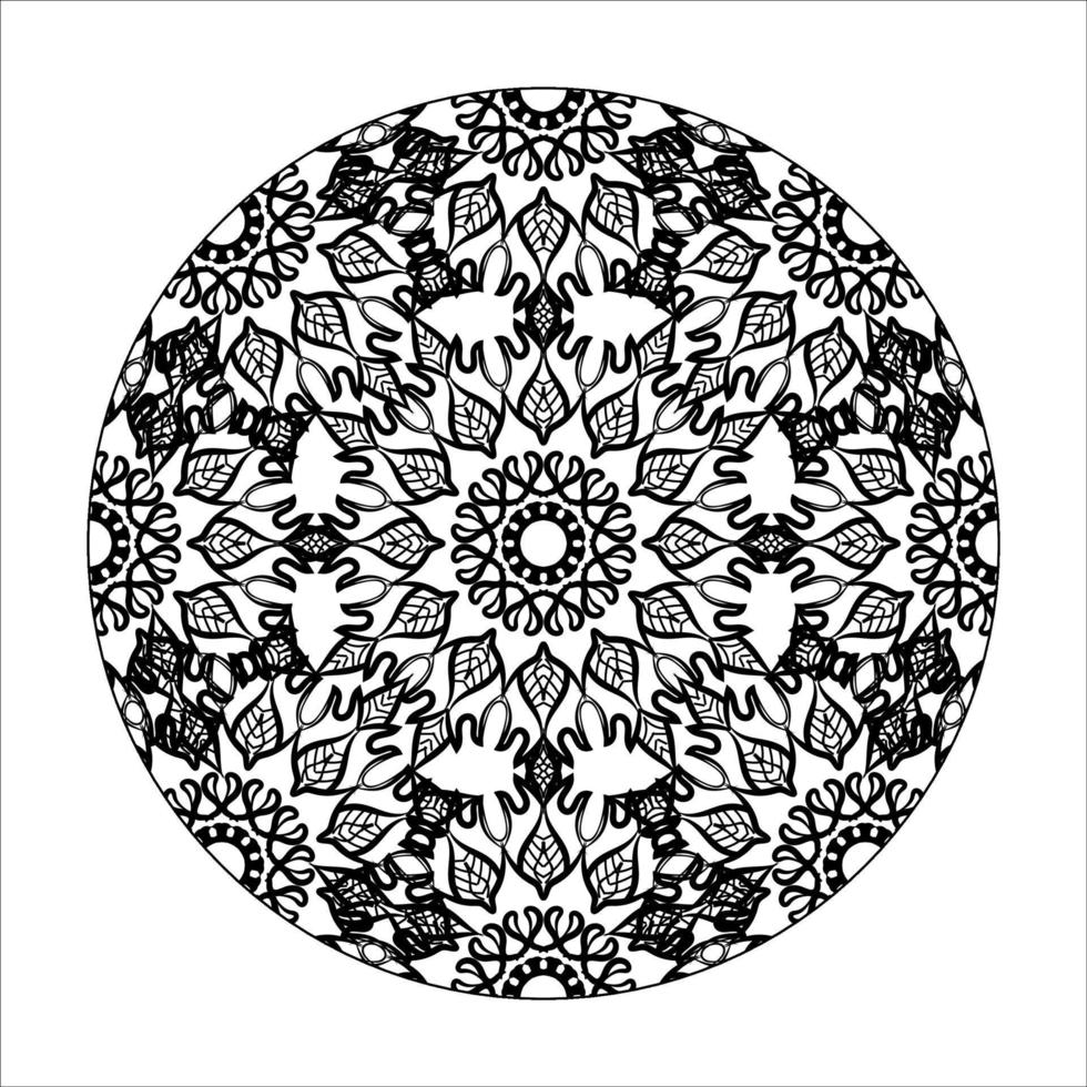 Hand drawn mandala. decoration in ethnic oriental  doodle ornament. vector