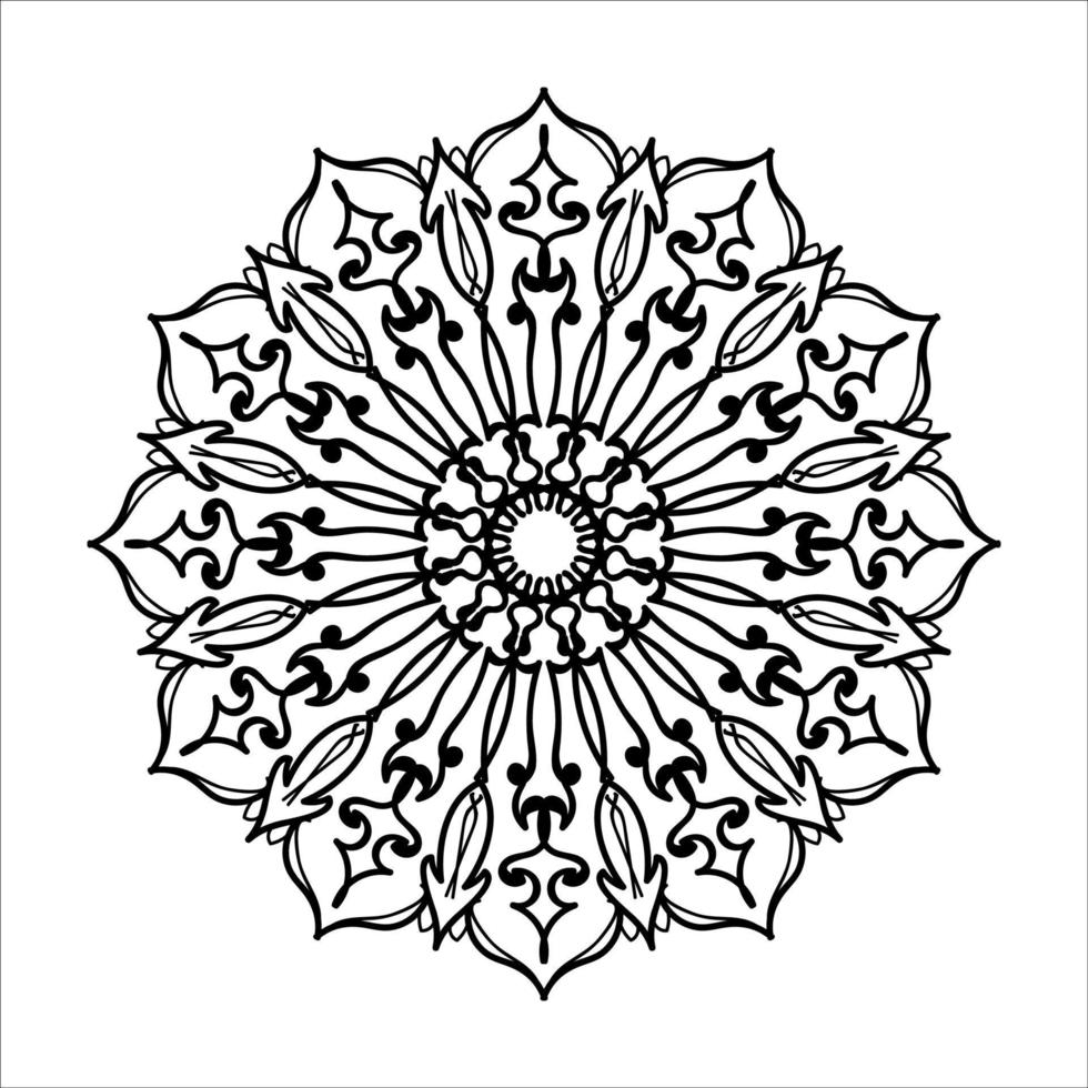 Hand drawn mandala. decoration in ethnic oriental  doodle ornament. vector