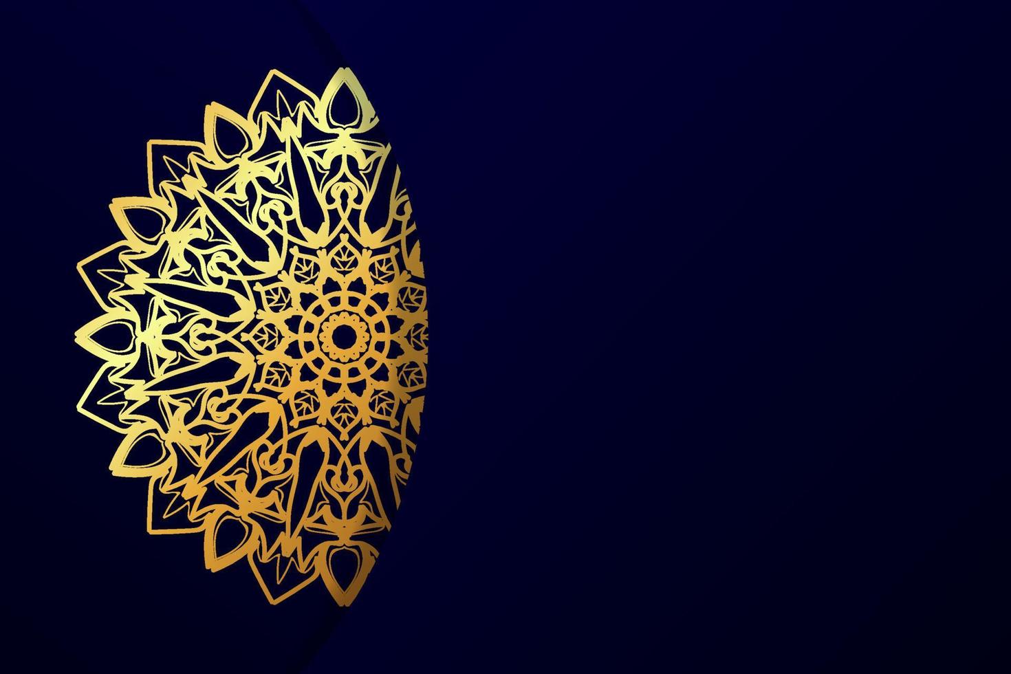 Luxury mandala style golden pattern background. vector