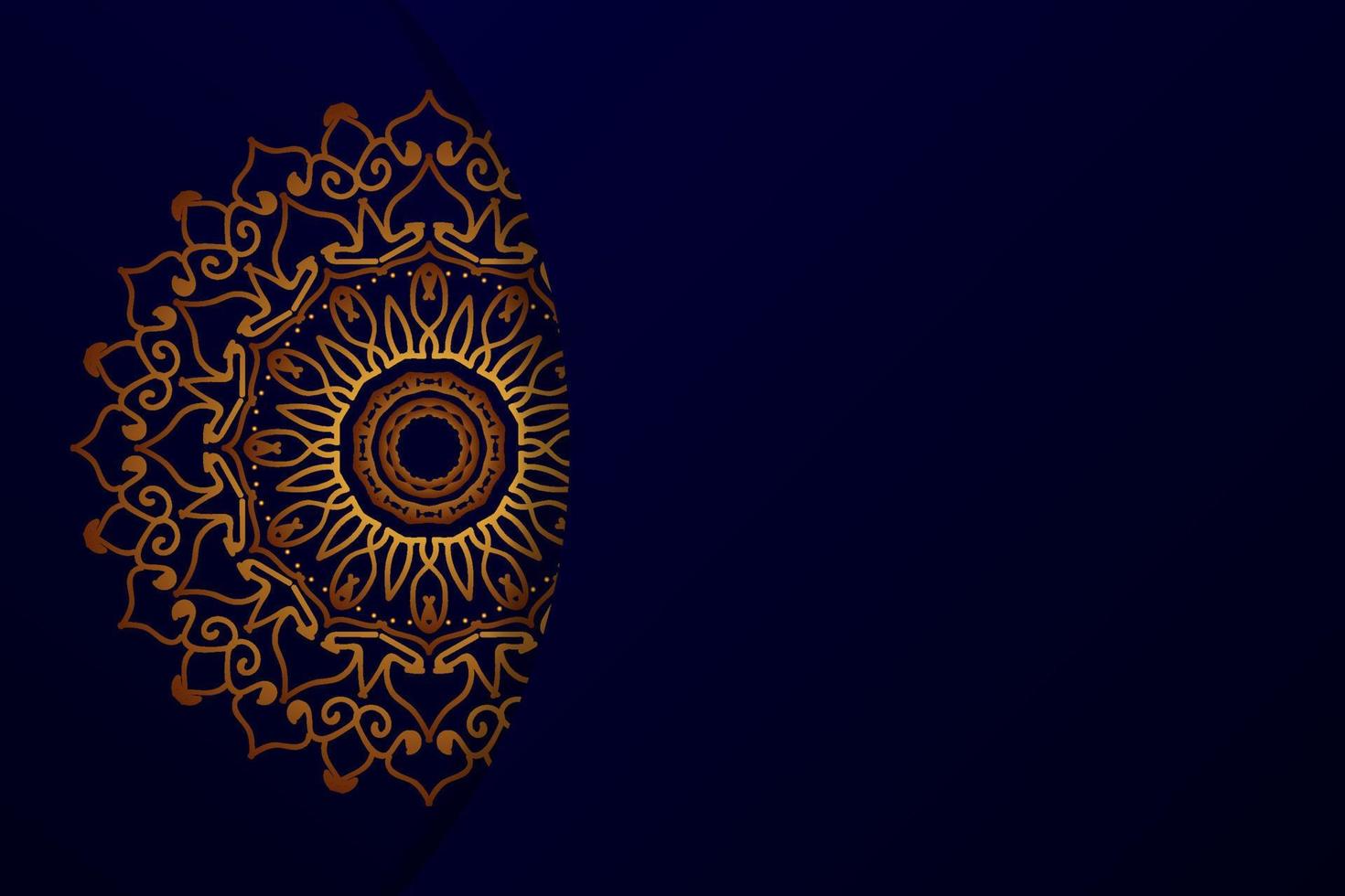 Fondo de patrón dorado de estilo mandala de lujo. vector