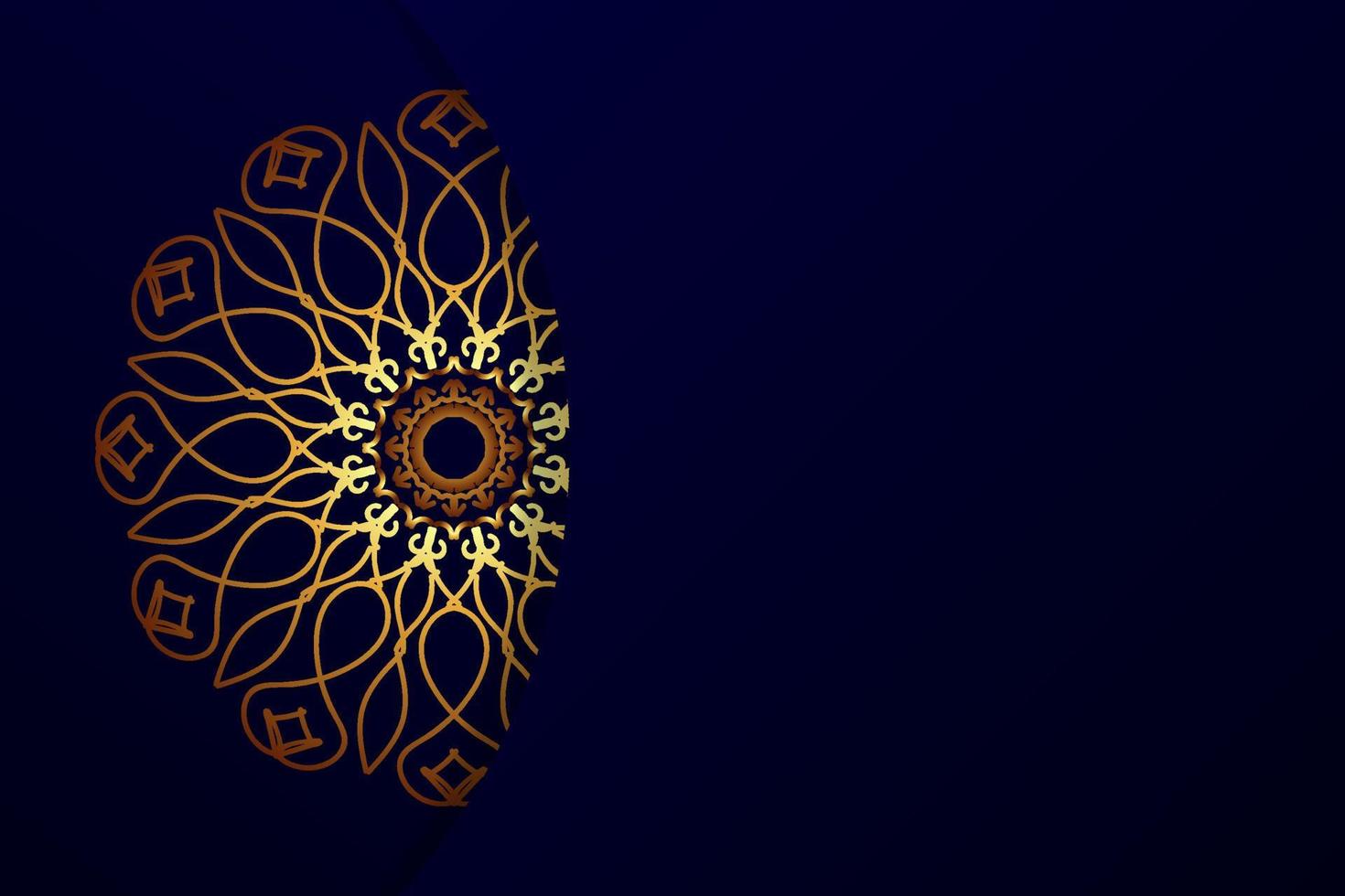 Luxury mandala style golden pattern background. vector
