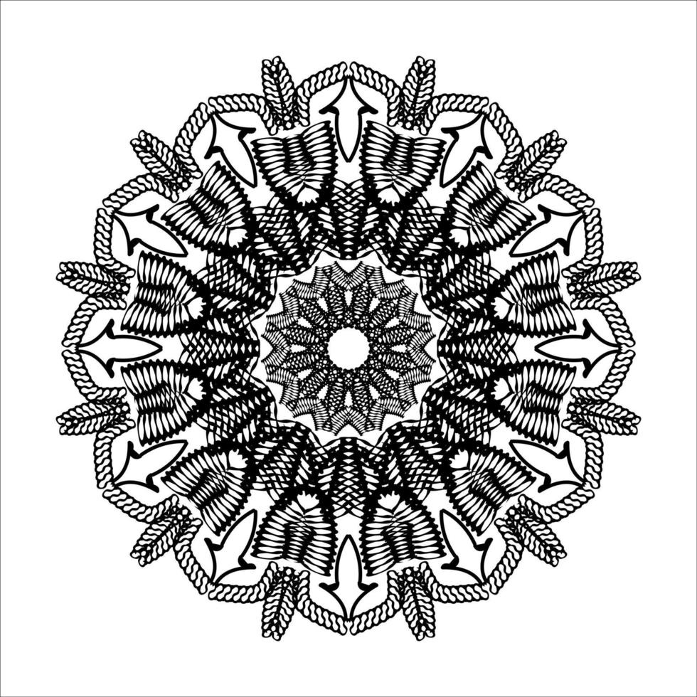 Hand drawn mandala. decoration in ethnic oriental  doodle ornament. vector