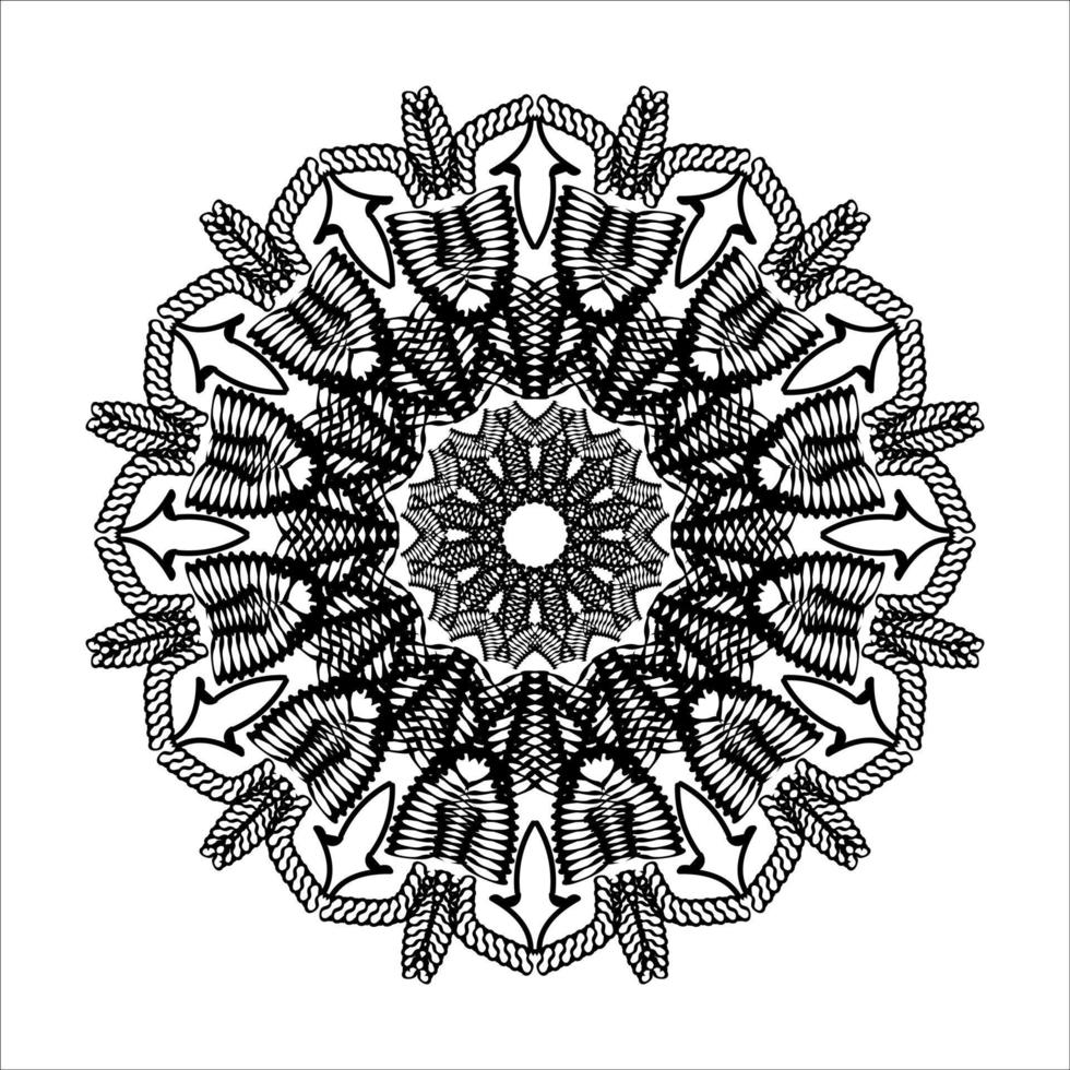 Hand drawn mandala. decoration in ethnic oriental  doodle ornament. vector