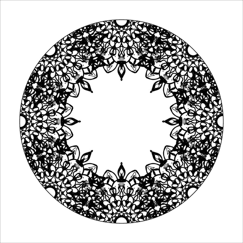 Hand drawn mandala. decoration in ethnic oriental  doodle ornament. vector