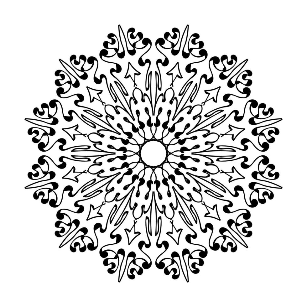 Hand drawn mandala. decoration in ethnic oriental  doodle ornament. vector