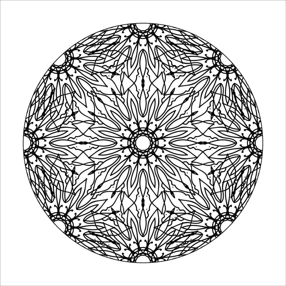 Hand drawn mandala. decoration in ethnic oriental  doodle ornament. vector