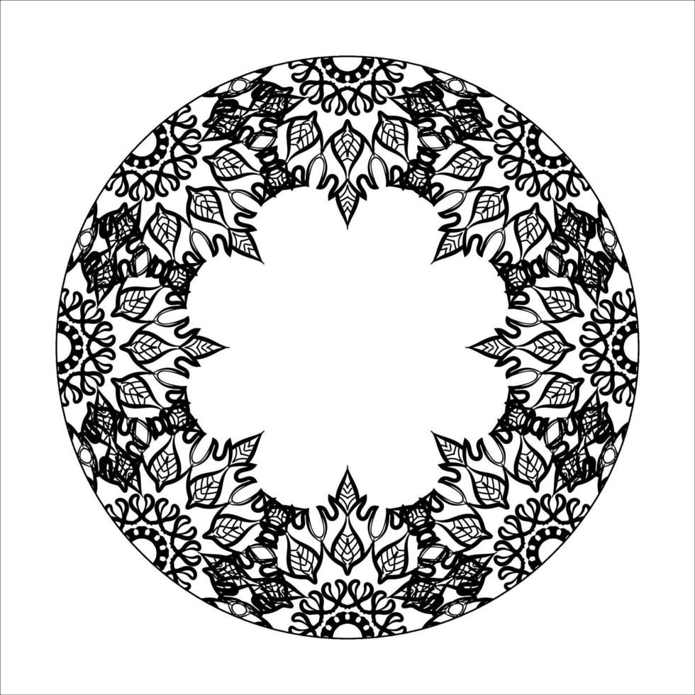 Hand drawn mandala. decoration in ethnic oriental  doodle ornament. vector