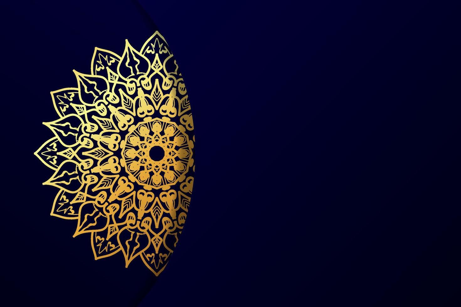 Fondo de patrón dorado de estilo mandala de lujo. vector