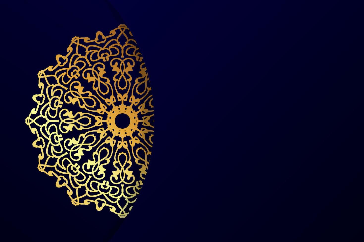 Luxury mandala style golden pattern background. vector