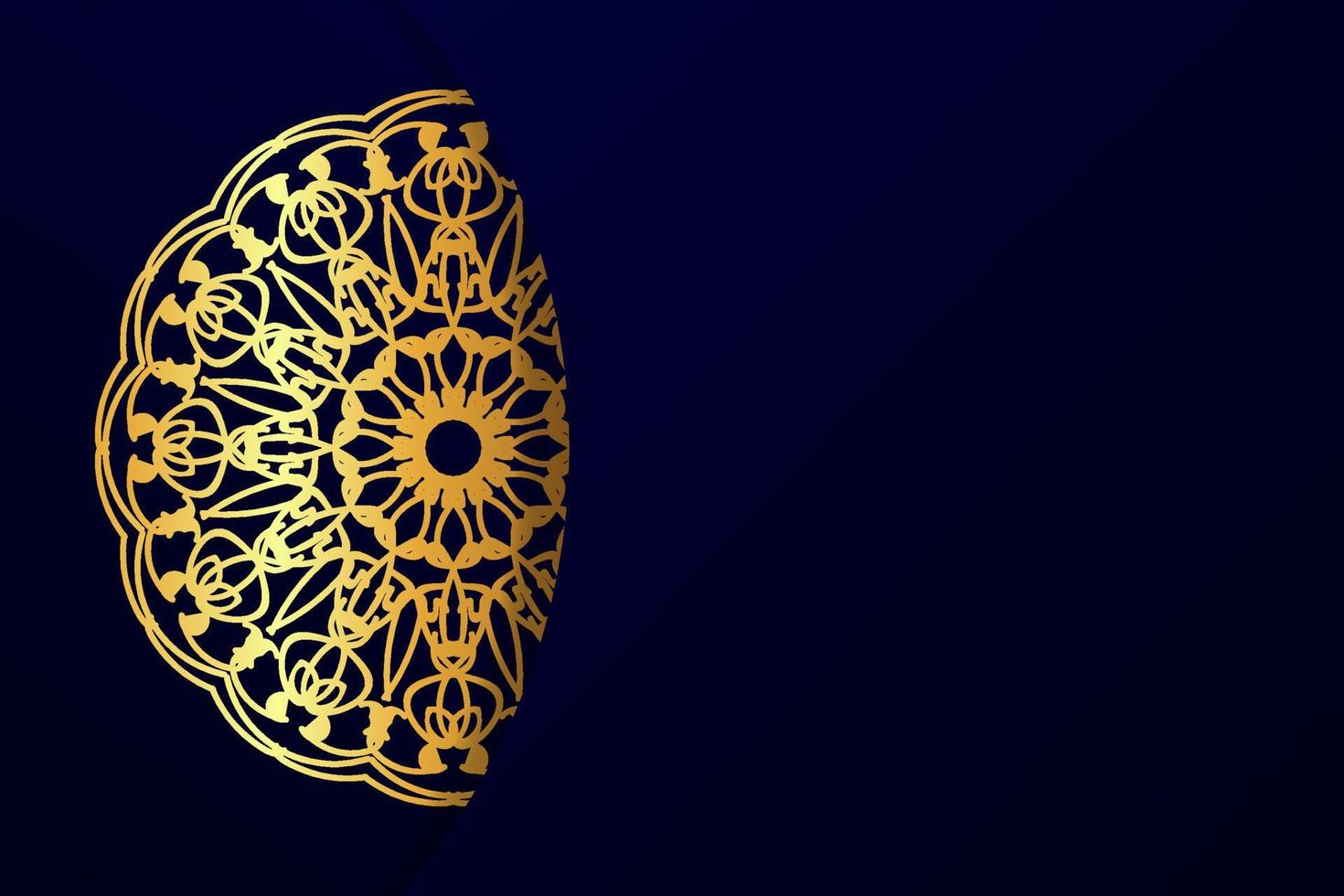 Luxury mandala style golden pattern background. vector