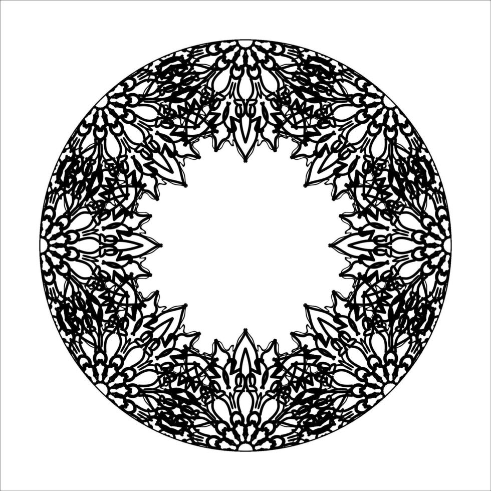 Hand drawn mandala. decoration in ethnic oriental  doodle ornament. vector