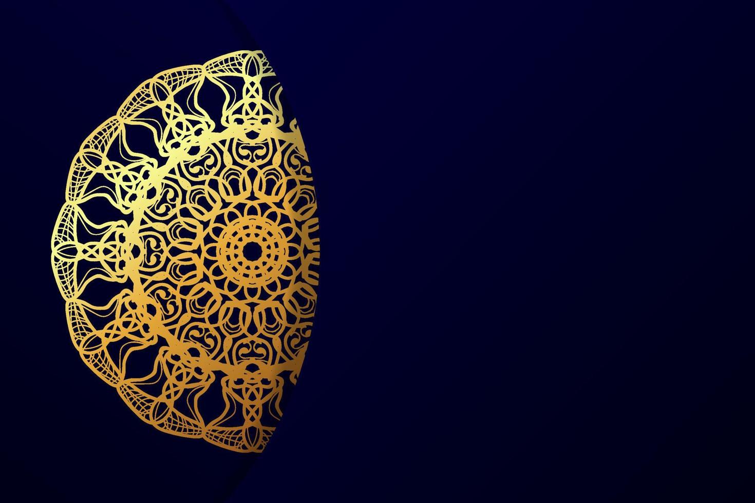 Fondo de patrón dorado de estilo mandala de lujo. vector