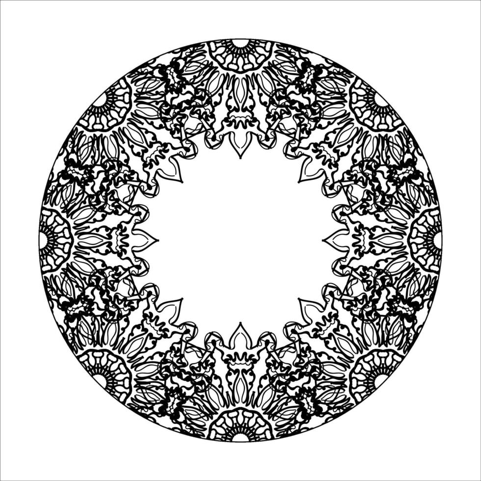 Hand drawn mandala. decoration in ethnic oriental  doodle ornament. vector