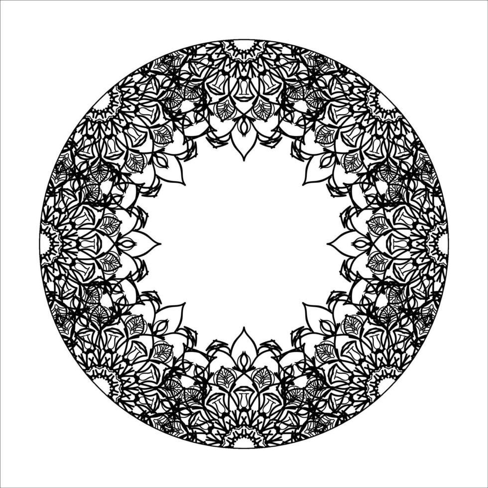 Hand drawn mandala. decoration in ethnic oriental  doodle ornament. vector