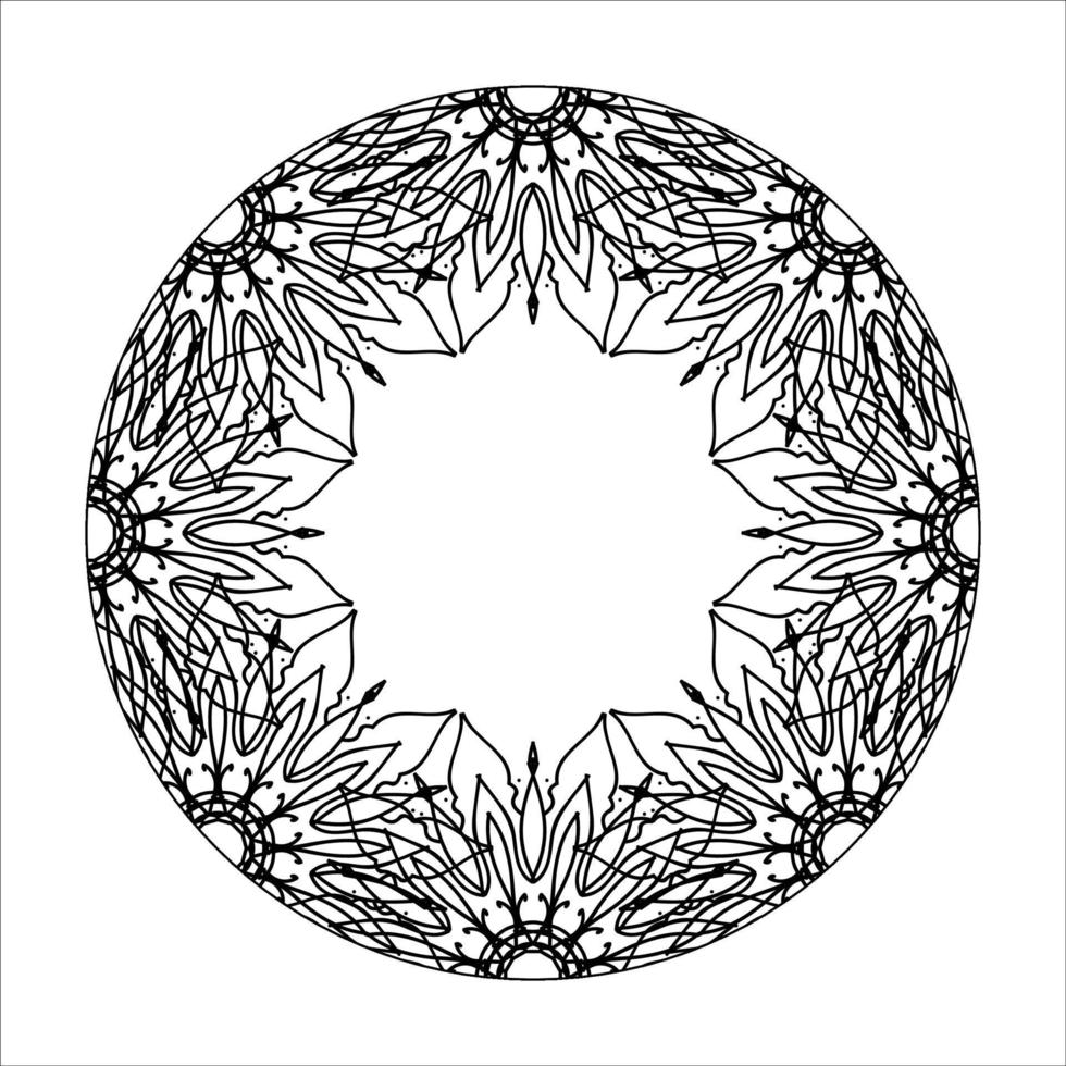 Hand drawn mandala. decoration in ethnic oriental  doodle ornament. vector