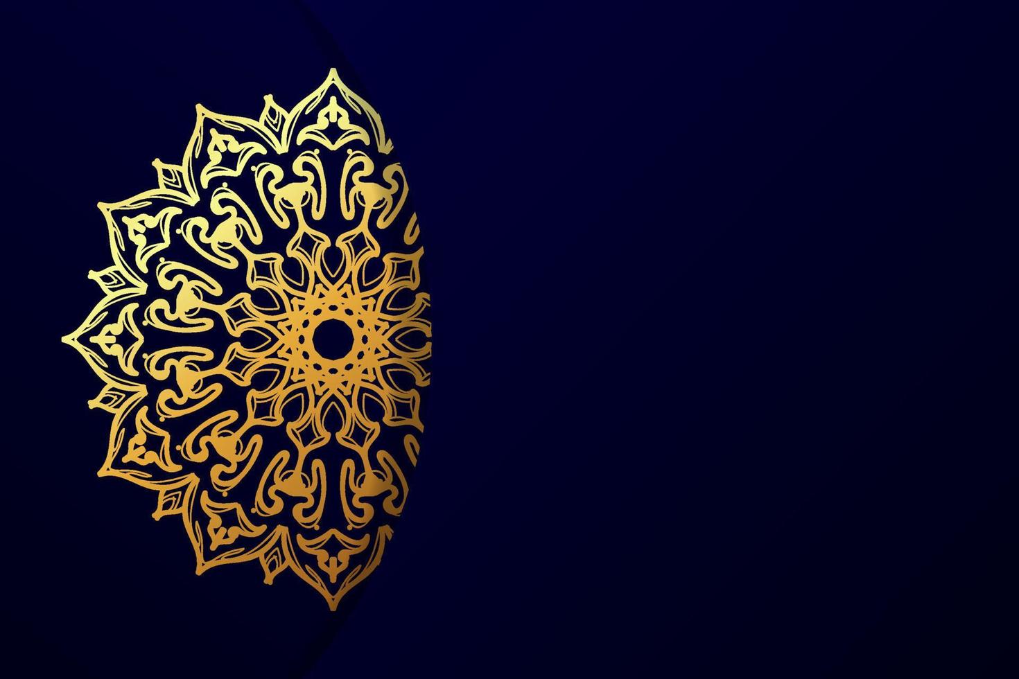 Fondo de patrón dorado de estilo mandala de lujo. vector