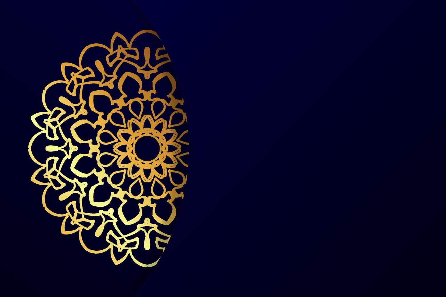 Fondo de patrón dorado de estilo mandala de lujo. vector