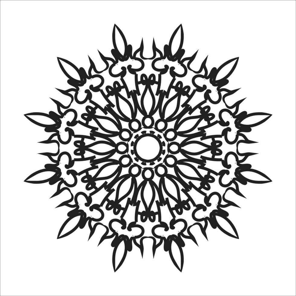 Hand drawn mandala. decoration in ethnic oriental  doodle ornament. vector