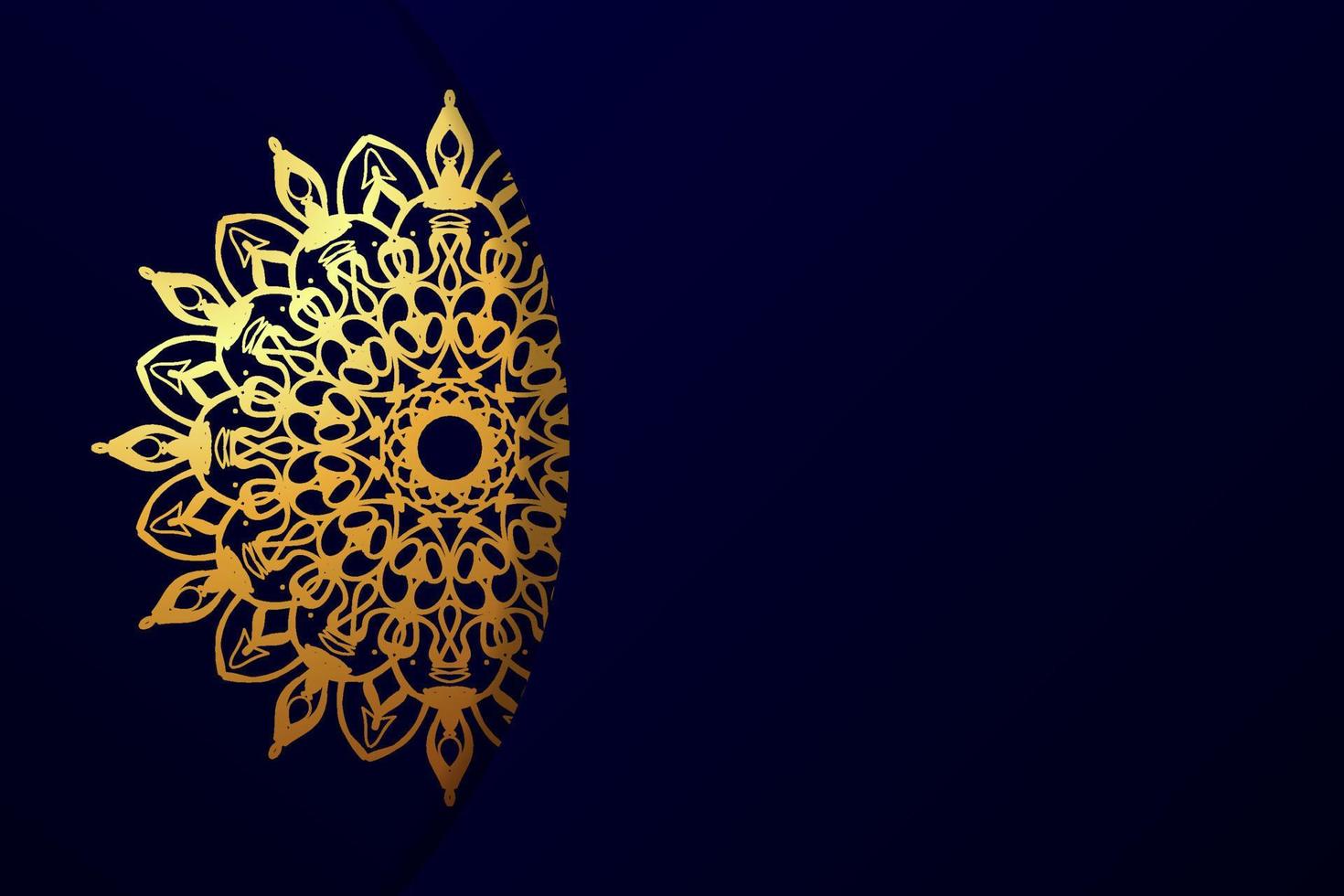 Fondo de patrón dorado de estilo mandala de lujo. vector