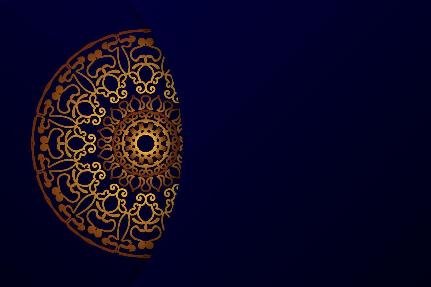 Fondo de patrón dorado de estilo mandala de lujo. vector