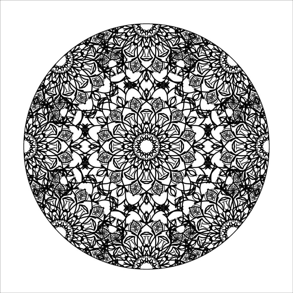 Hand drawn mandala. decoration in ethnic oriental  doodle ornament. vector