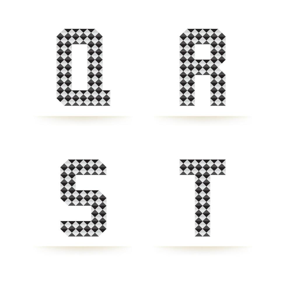 conjunto de alfabeto, ilustración vectorial. estilo de bloque. vector