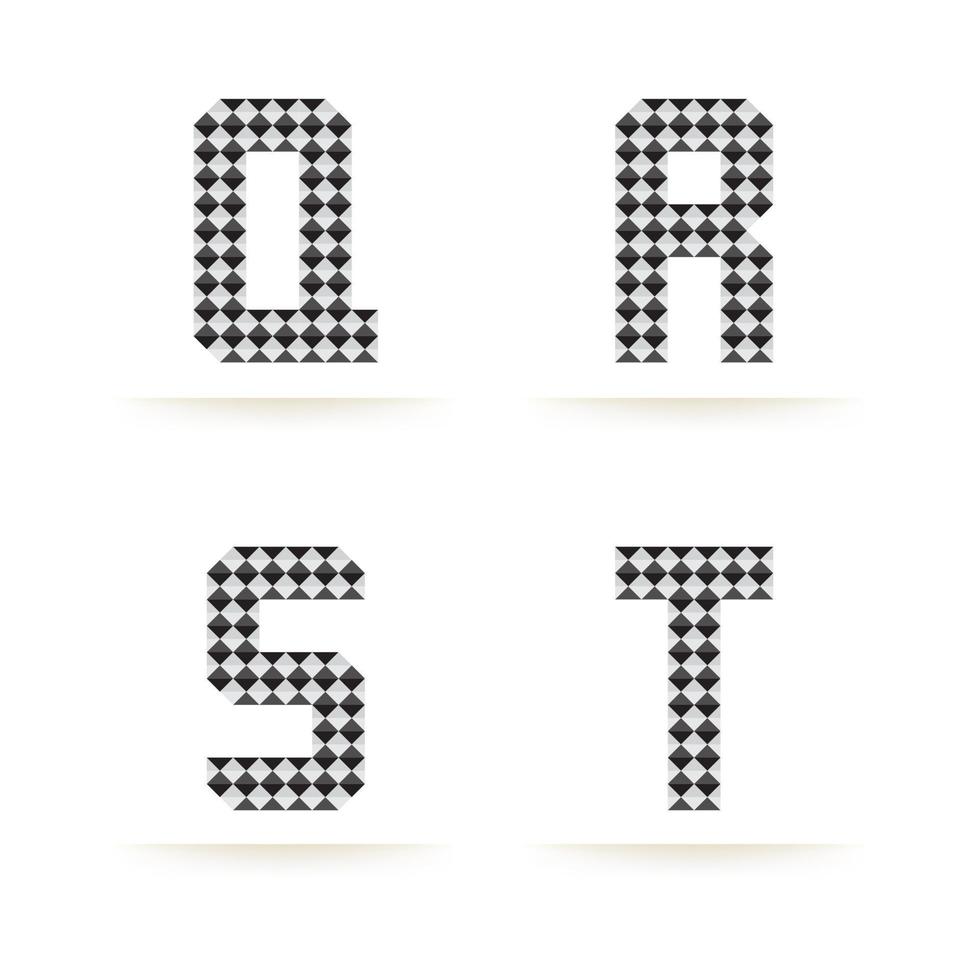 Alphabet set , vector illustration. block style.