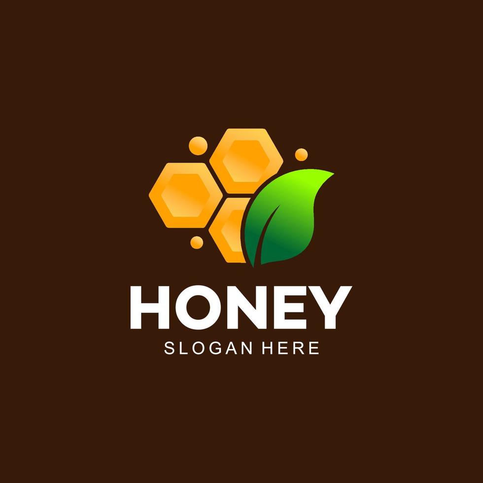 Ilustración de plantilla de vector de logotipo de miel
