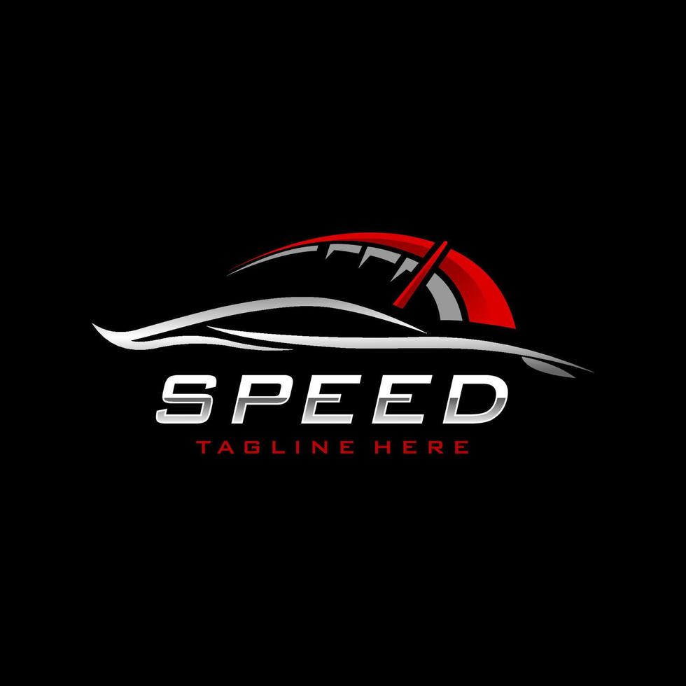 car and speedometer logo vector template illustration