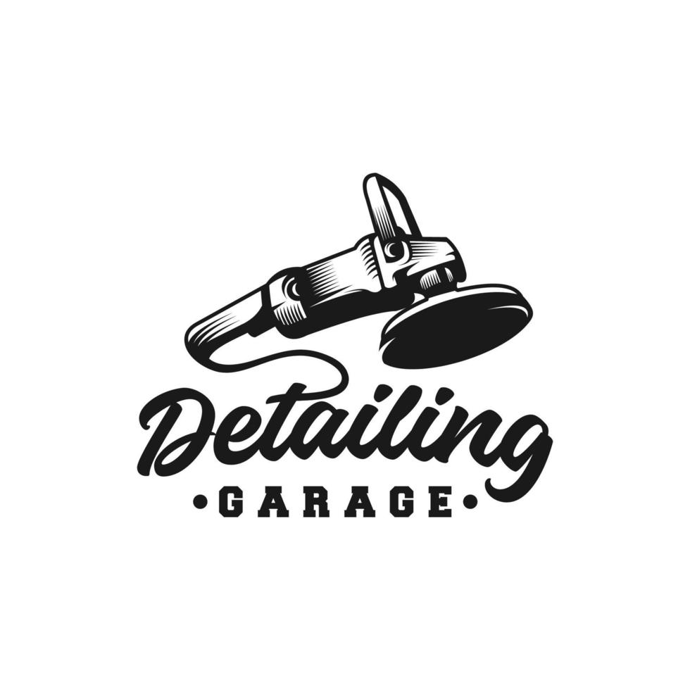 vintage logo detailing wash vector template illustration