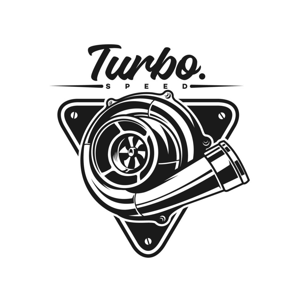 turbo custom performance auto logo inspiración, automotor, deporte, vintage vector