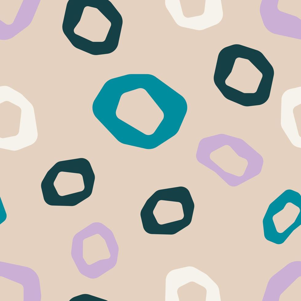 Seamless pattern with abstract shapes. Good for fabric, textile, background, cover. Vector graphics.