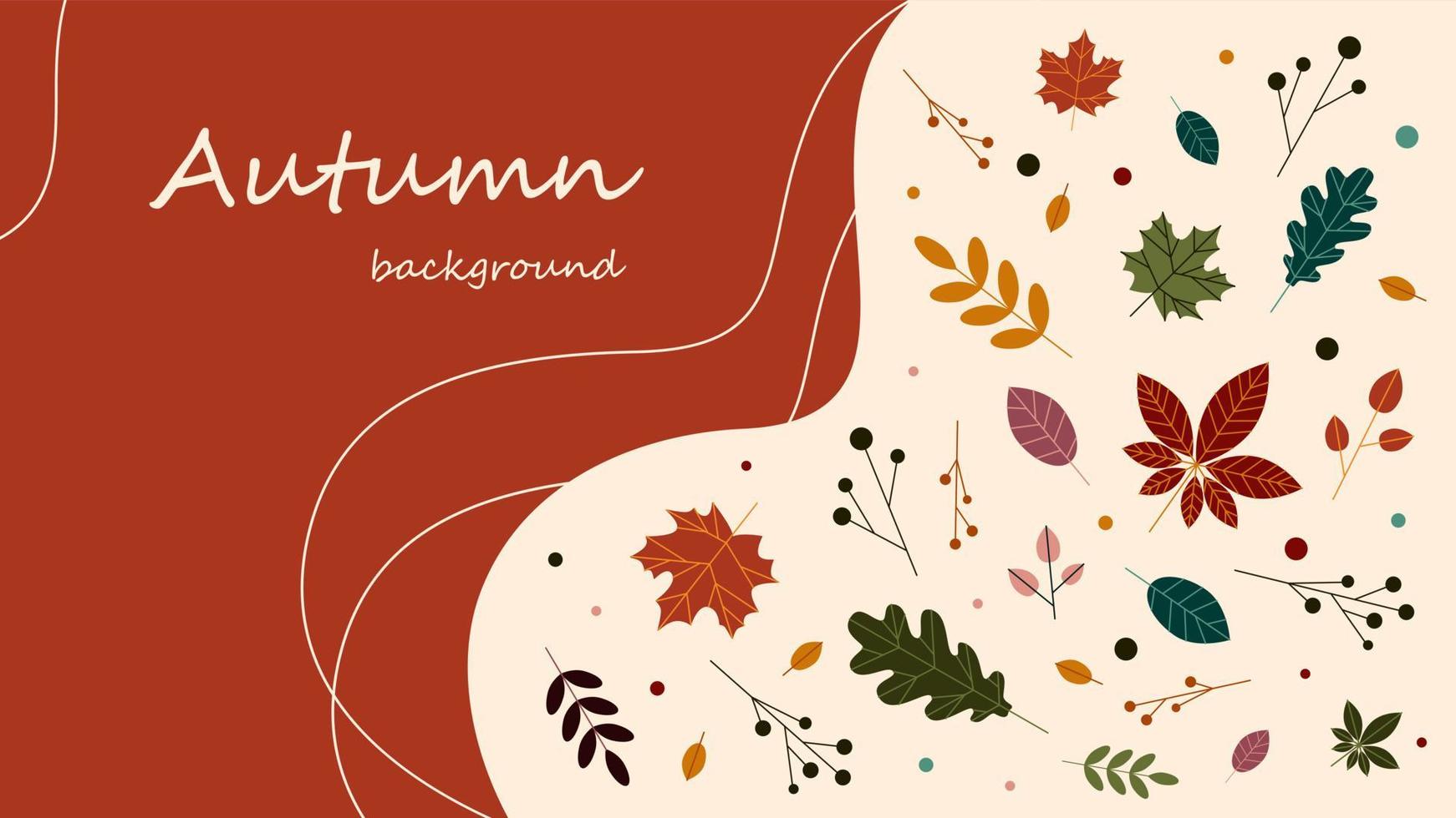 otoño, banner de otoño, diseños de fondo abstracto para historia, venta de otoño, contenido promocional de redes sociales. ilustración vectorial vector