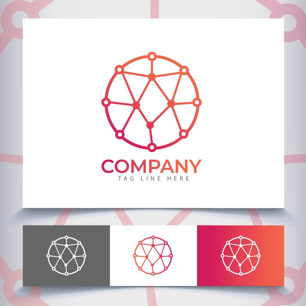 logotipo de electrónica único y concepto creativo. mejor diseño simple y color degradado. vector