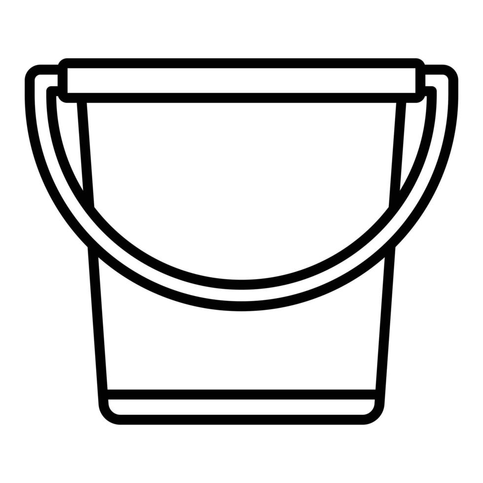 Sand Bucket Icon Style vector