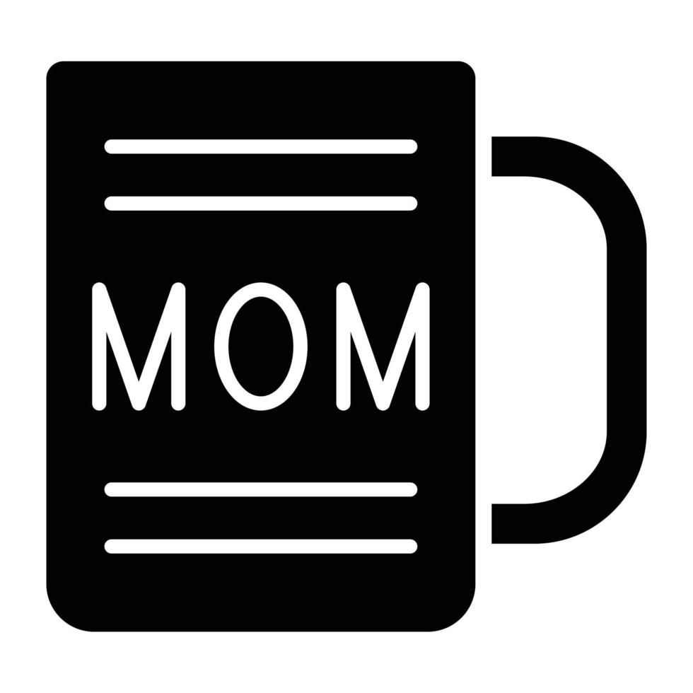 MOM Mug Icon Style vector