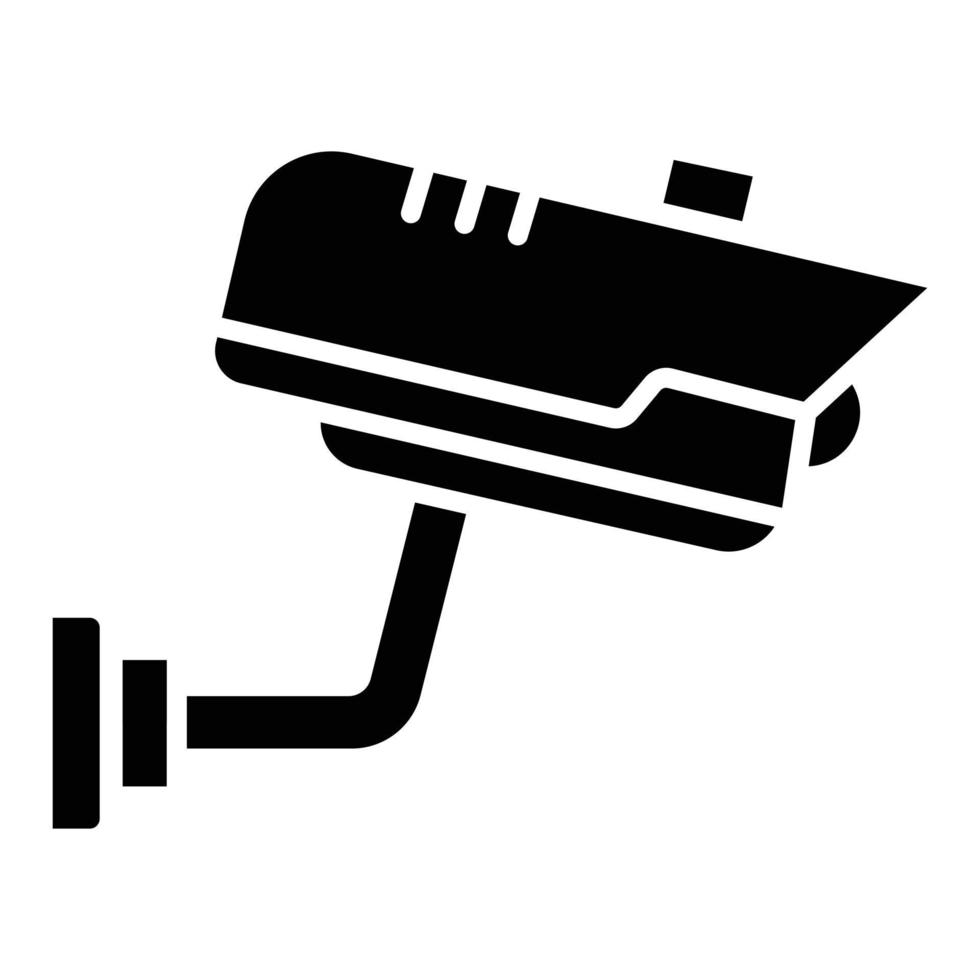 estilo de icono de cámara de seguridad vector