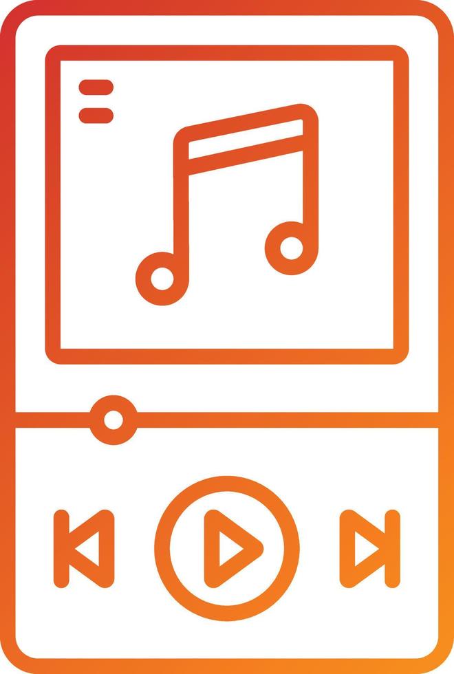 Music Player Icon Style vector