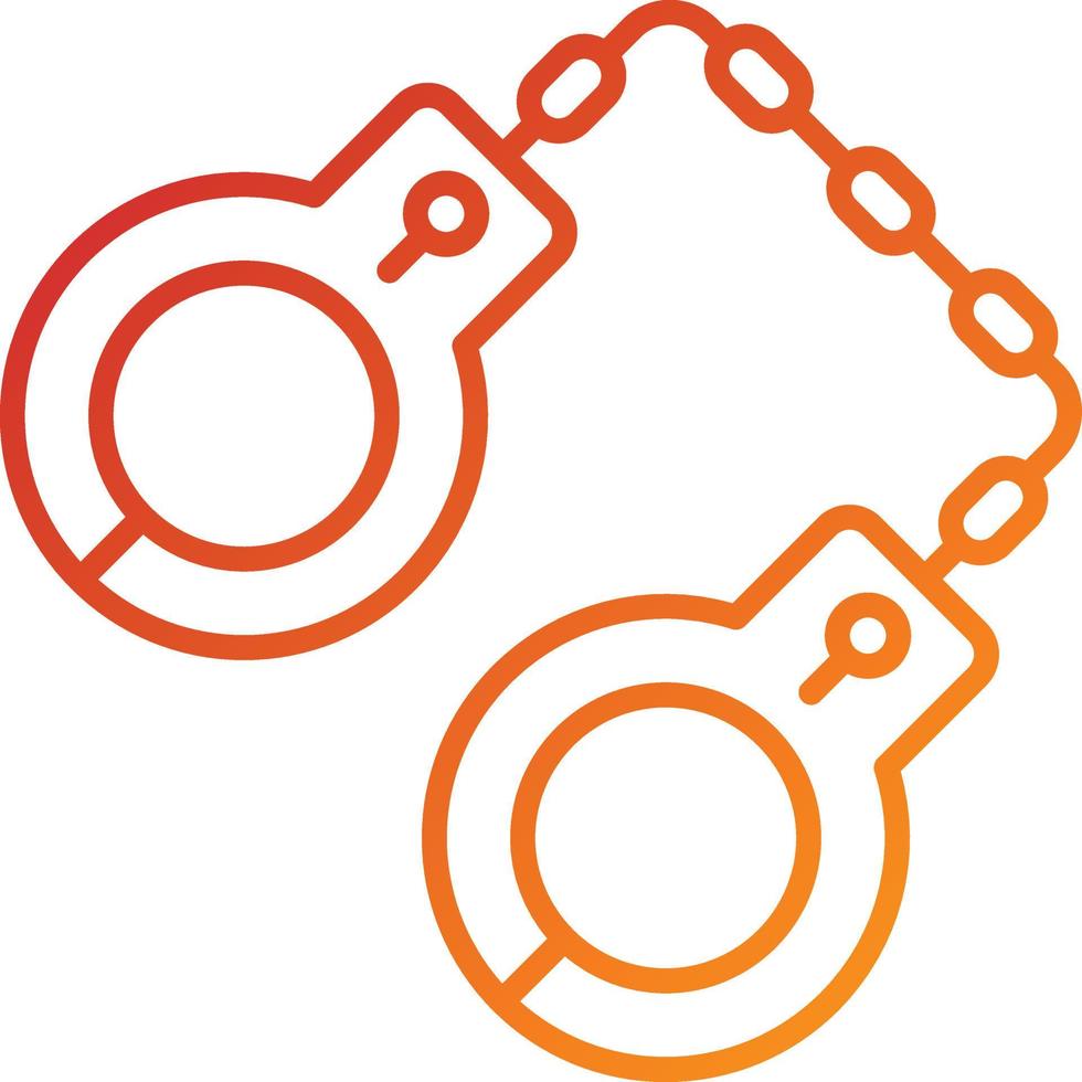 Handcuffs Icon Style vector