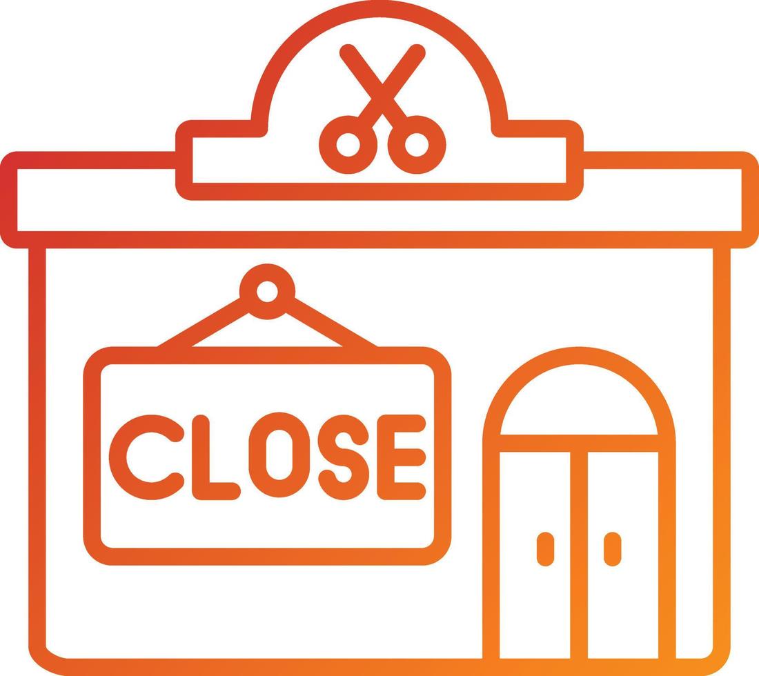 Close Shop Icon Style vector