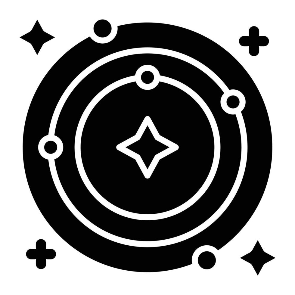 Space Orbit Icon Style vector