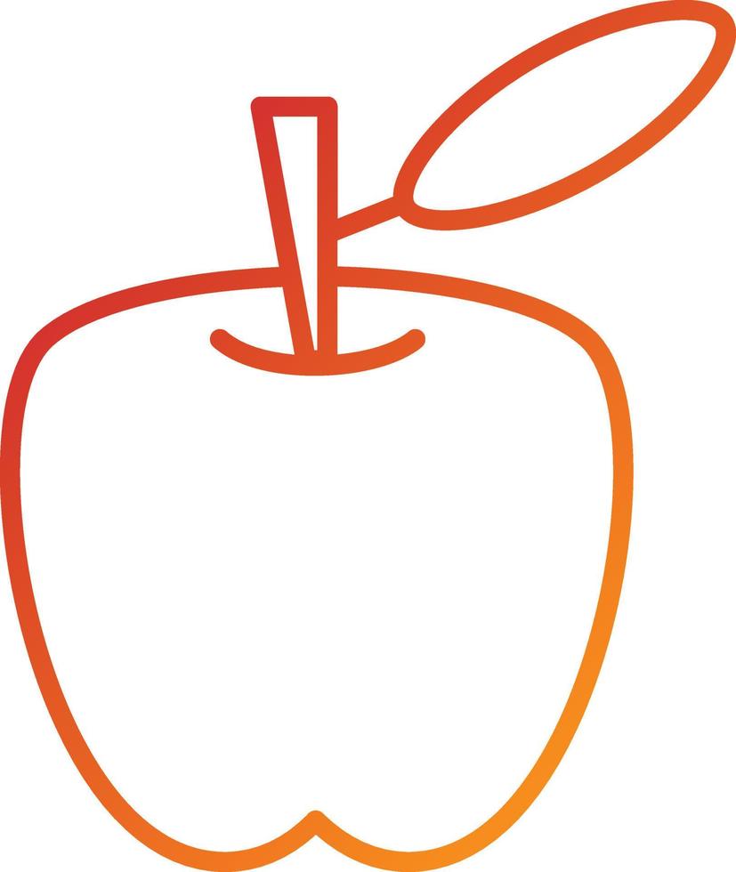 estilo de icono de manzana vector