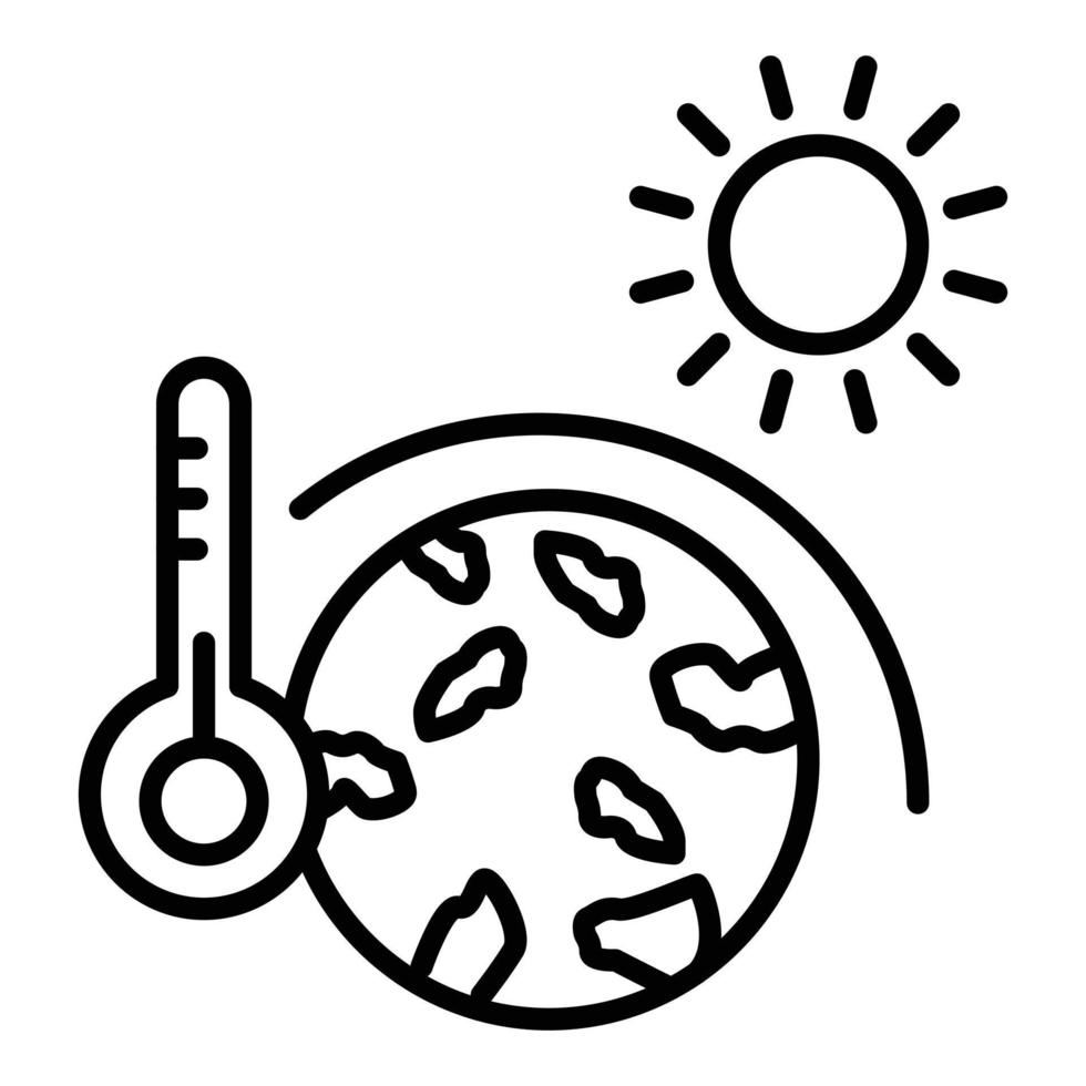 Greenhouse Effect Icon Style vector