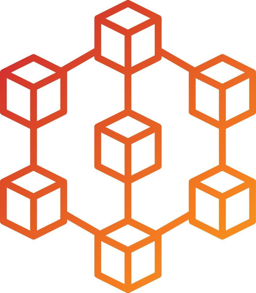 Blockchain Icon Style vector