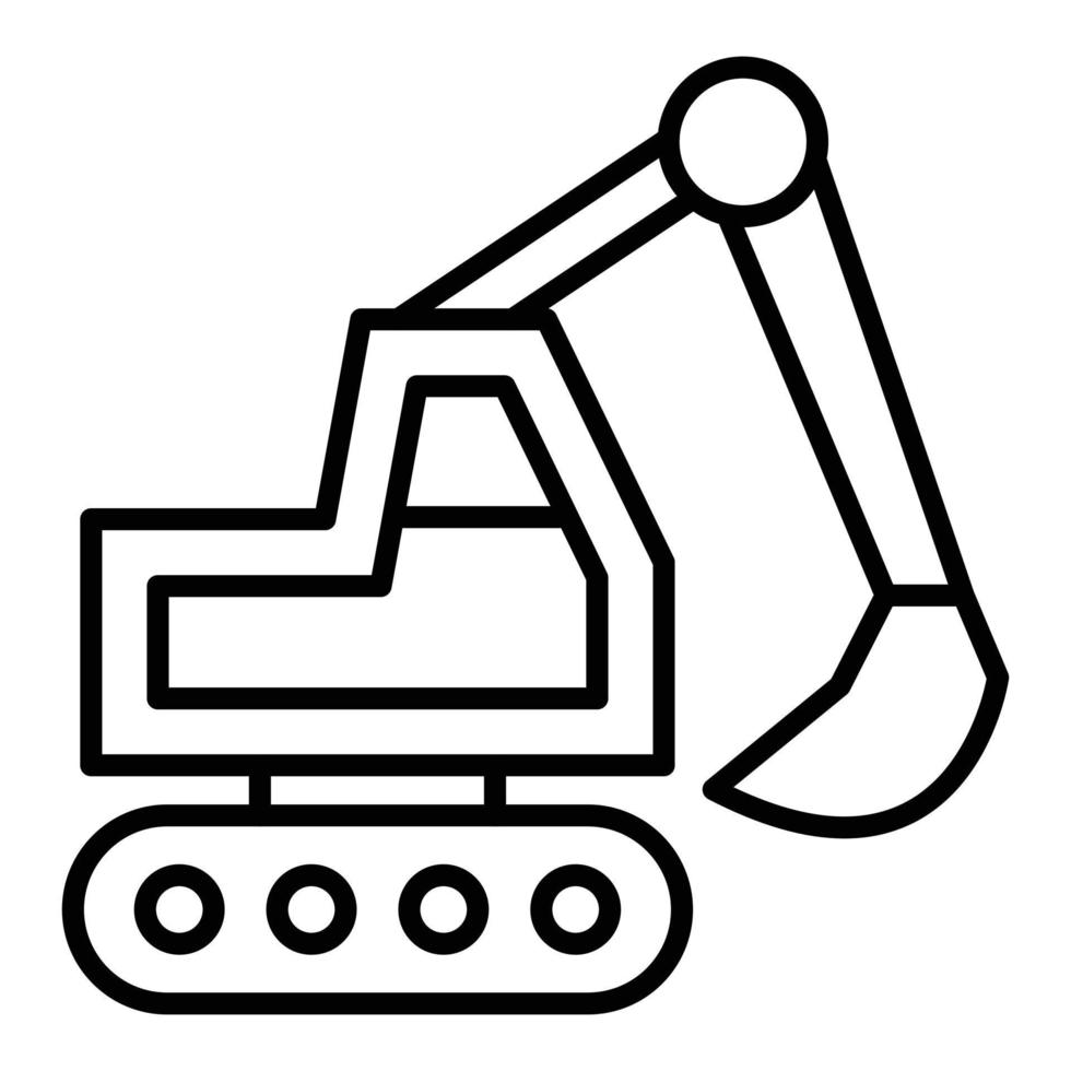 Backhoe Icon Style vector